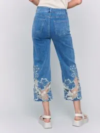 Charlie B-Lace Side Cut Flare Leg
