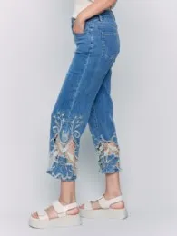 Charlie B-Lace Side Cut Flare Leg
