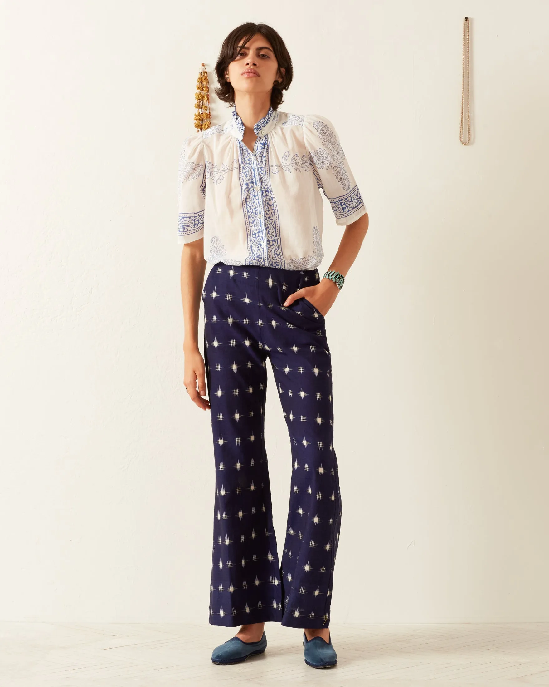 Charlie Navy Ikat Pant