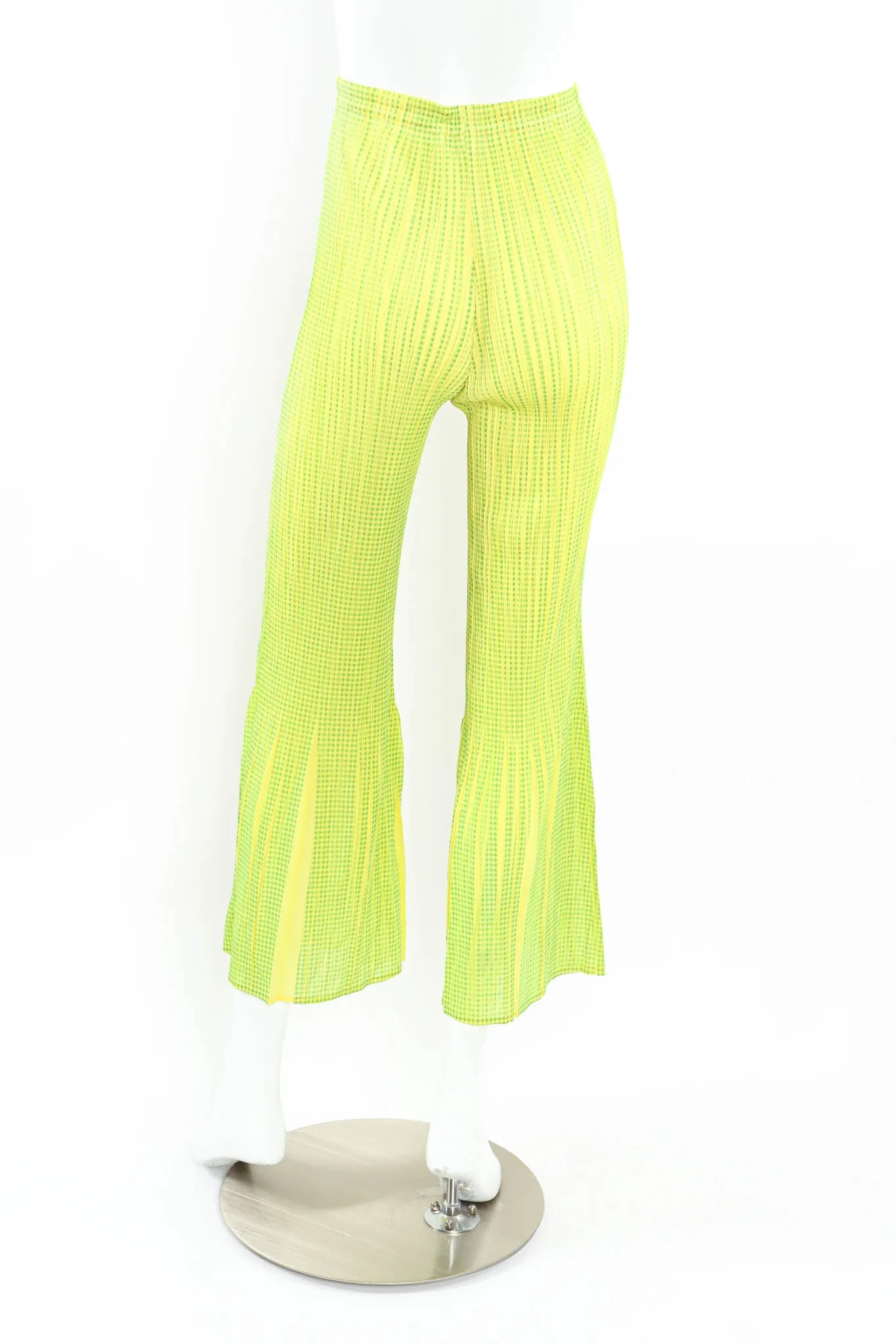 Checker Print Pleat Pant