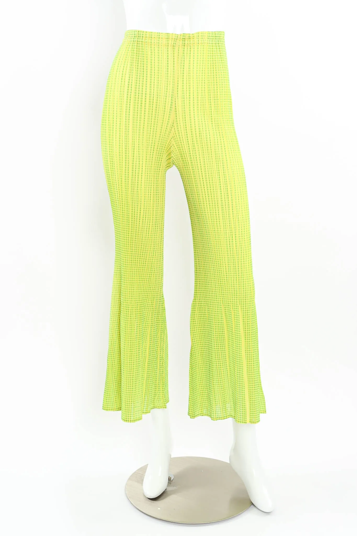 Checker Print Pleat Pant