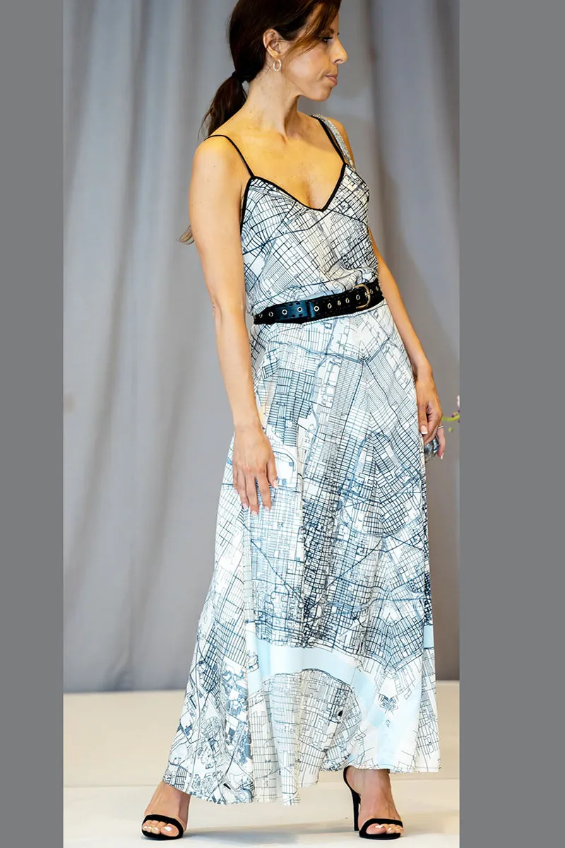 City Map Maxi Skirt
