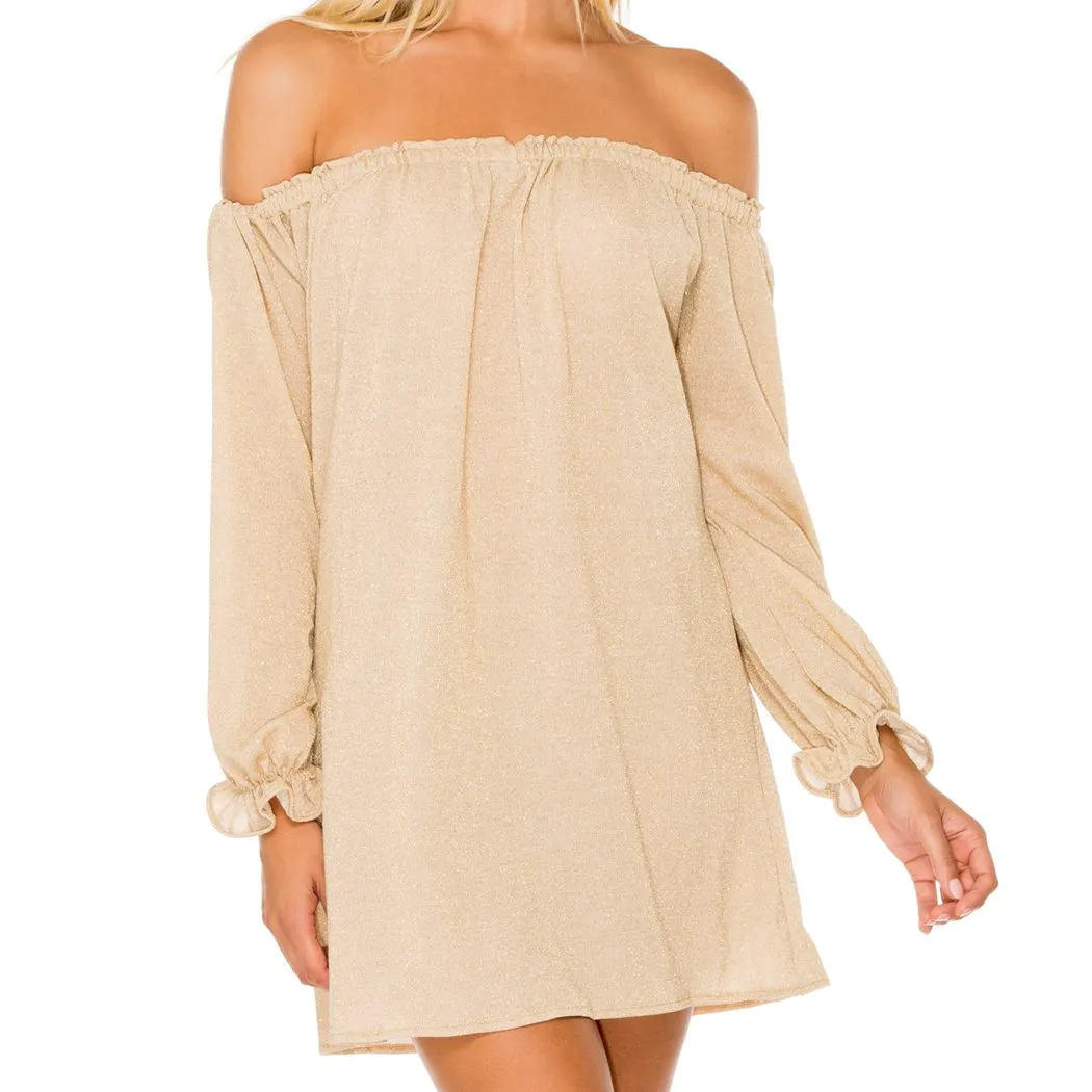 COSITA BUENA - Cuff Bell Sleeve Dress-WAC
