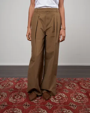cotton nylon stella pant - beige