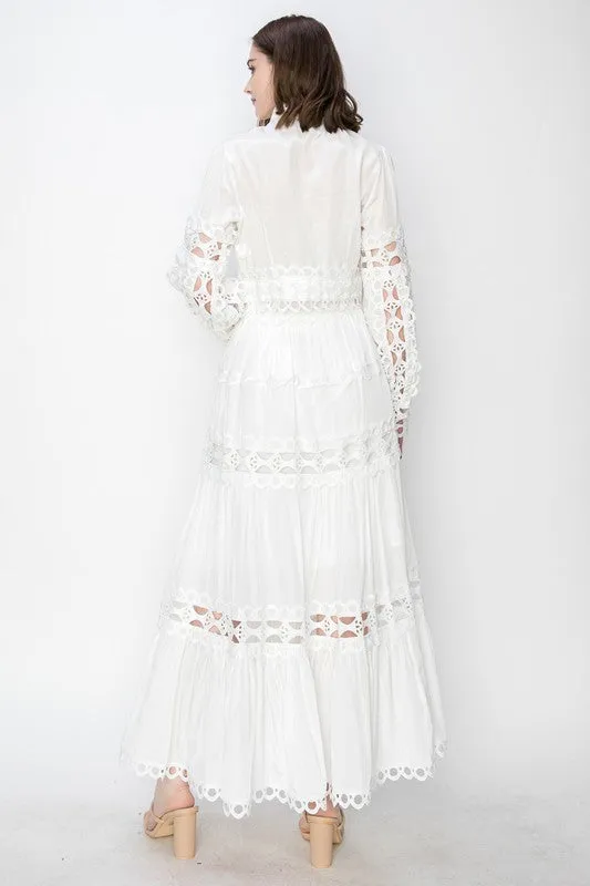 Crochet Maxi White Skirt