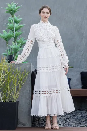 Crochet Maxi White Skirt