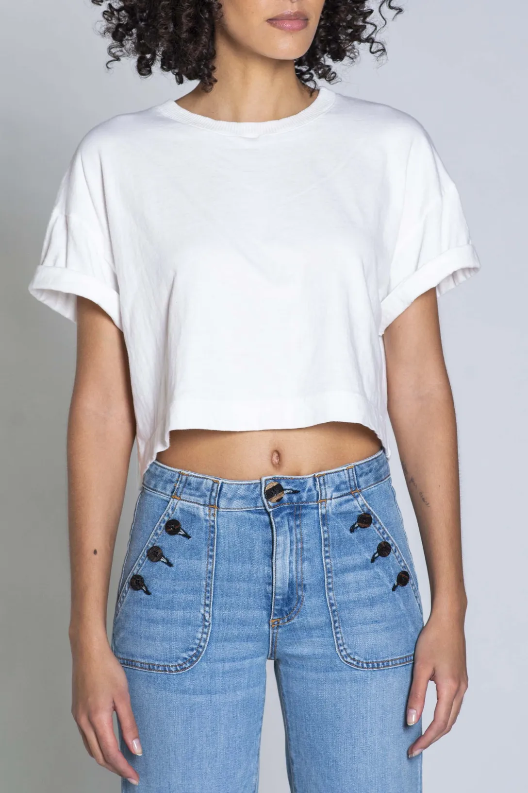 Cuff Tee | Ivory