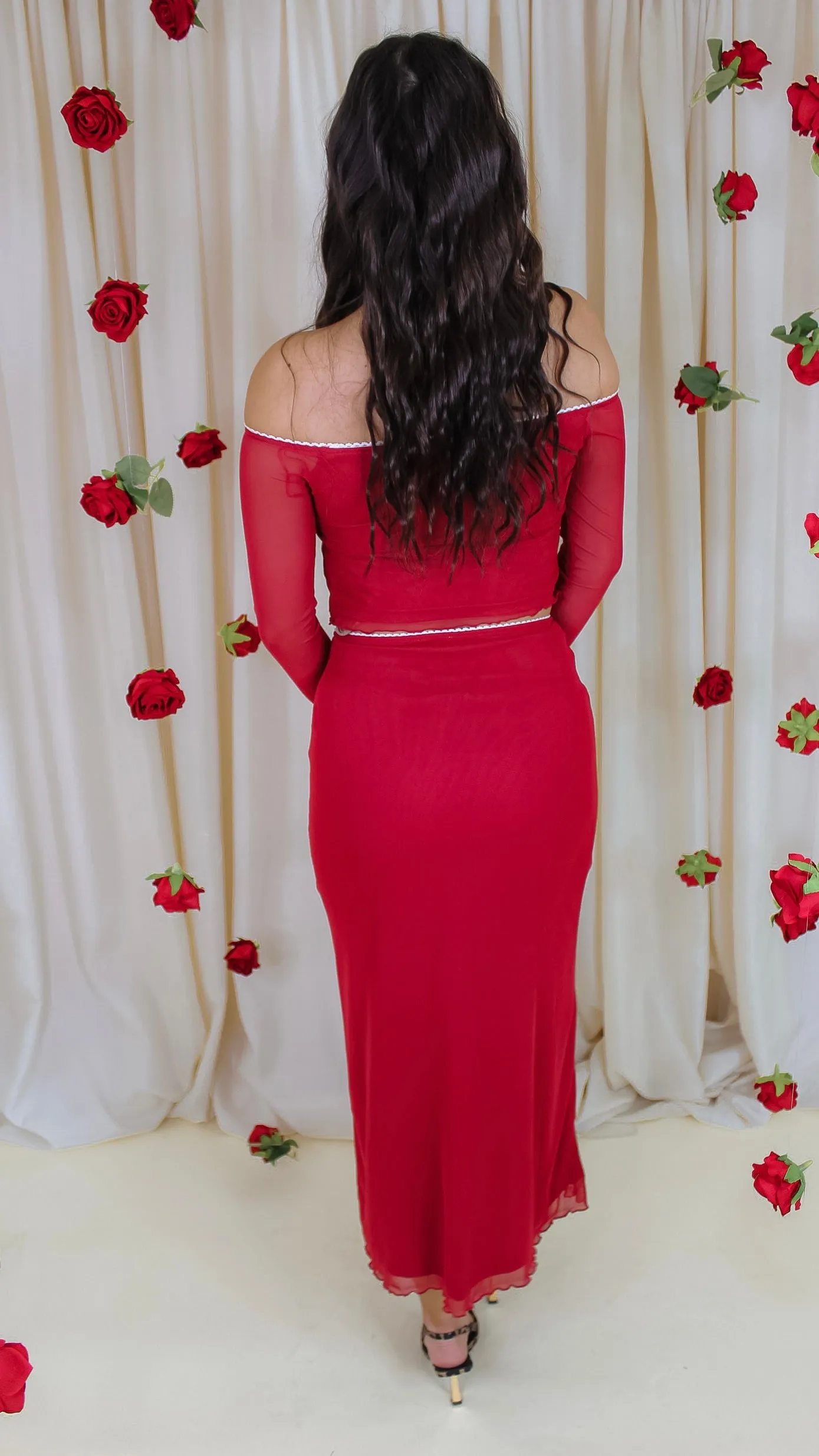 Cupid Red Skirt Set