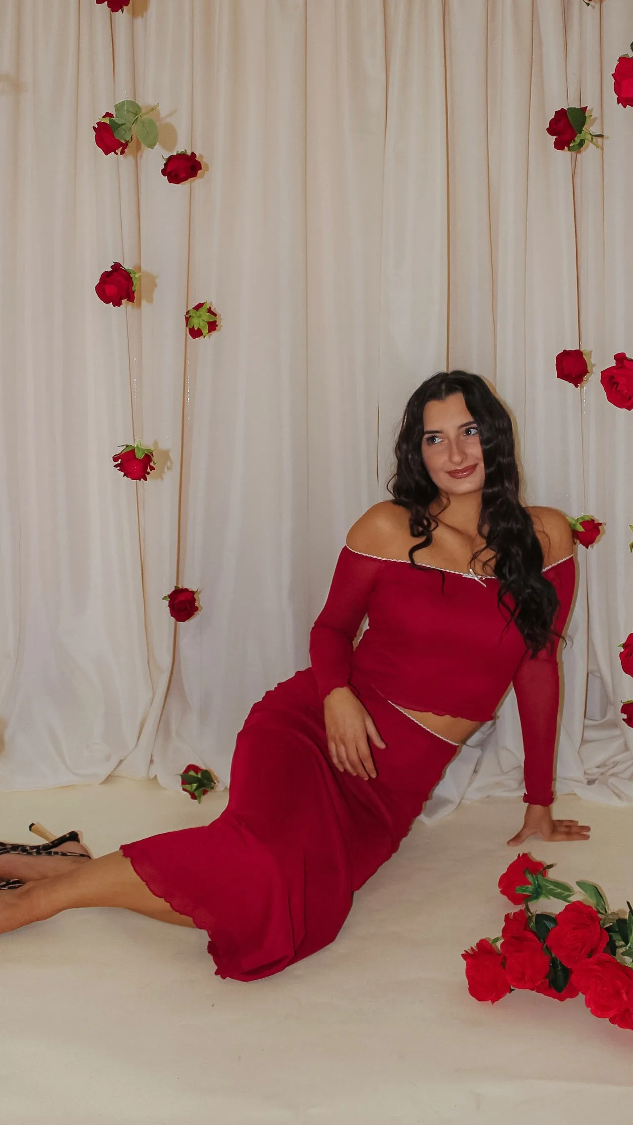 Cupid Red Skirt Set