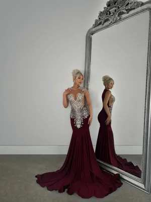 Dayan Gown Burgundy