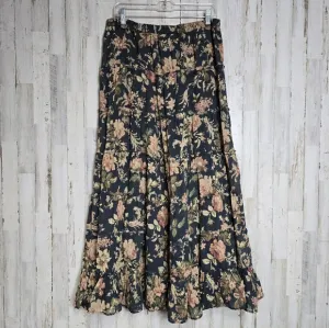 Denim &amp; Supply Ralph Lauren Floral Tiered Maxi Skirt Large Cottagecore Romantic
