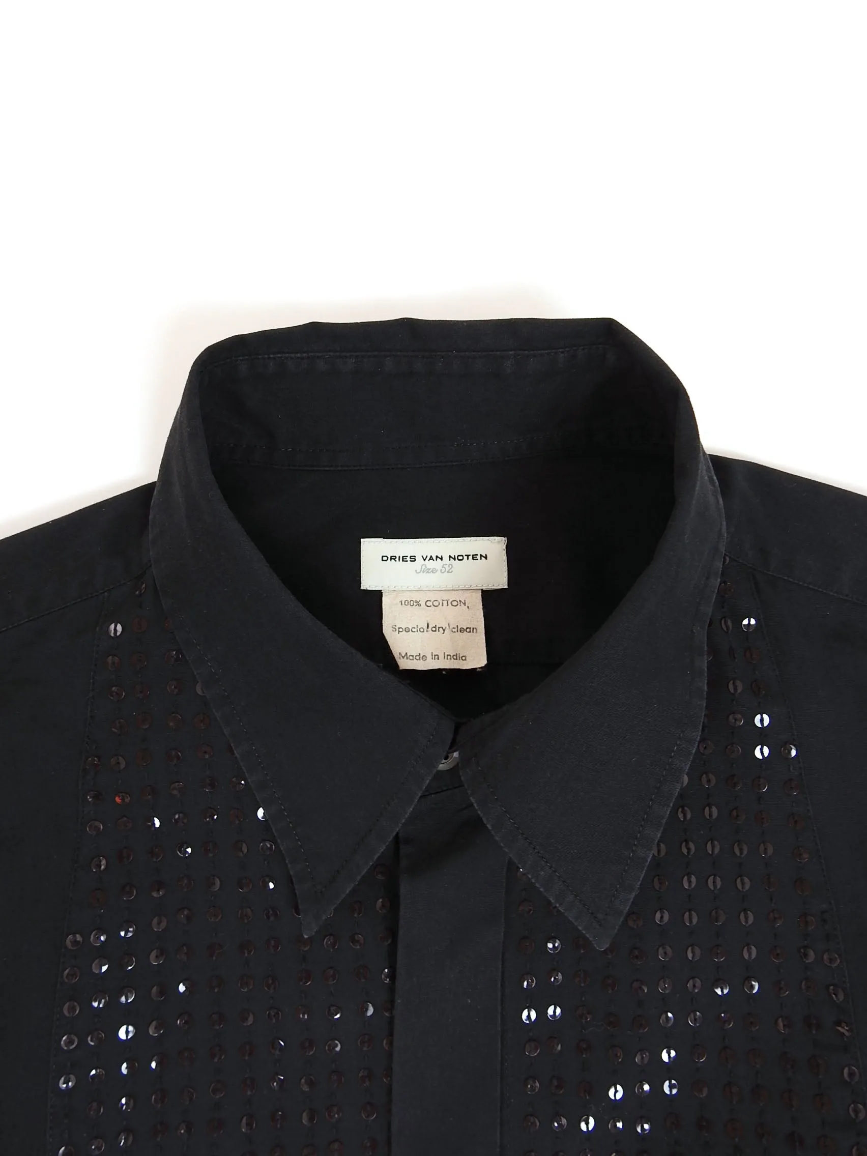 Dries Van Noten Sequin Dress Shirt Size 52