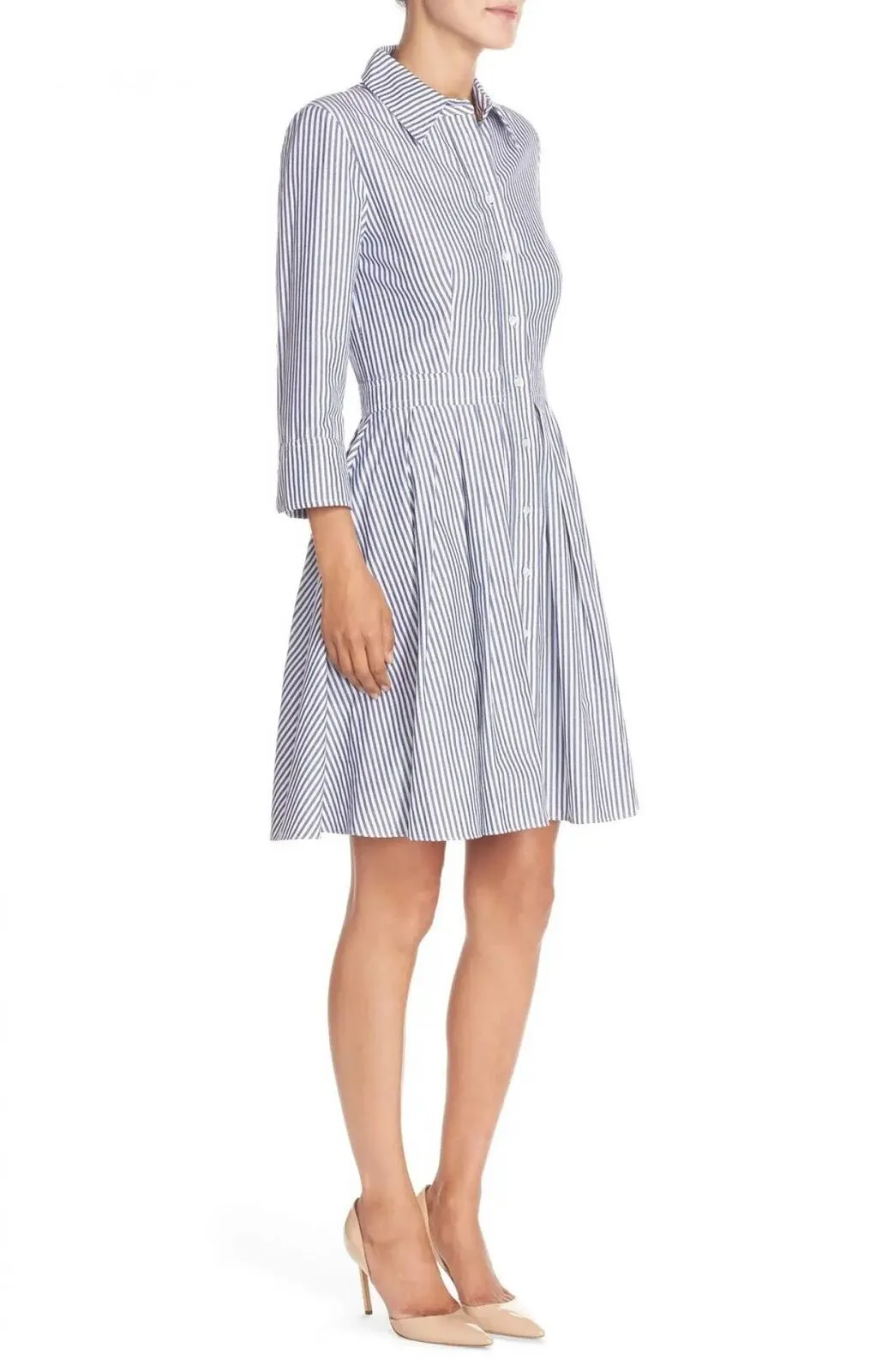 Eliza J Women's Stripe Cotton Shirt Dress