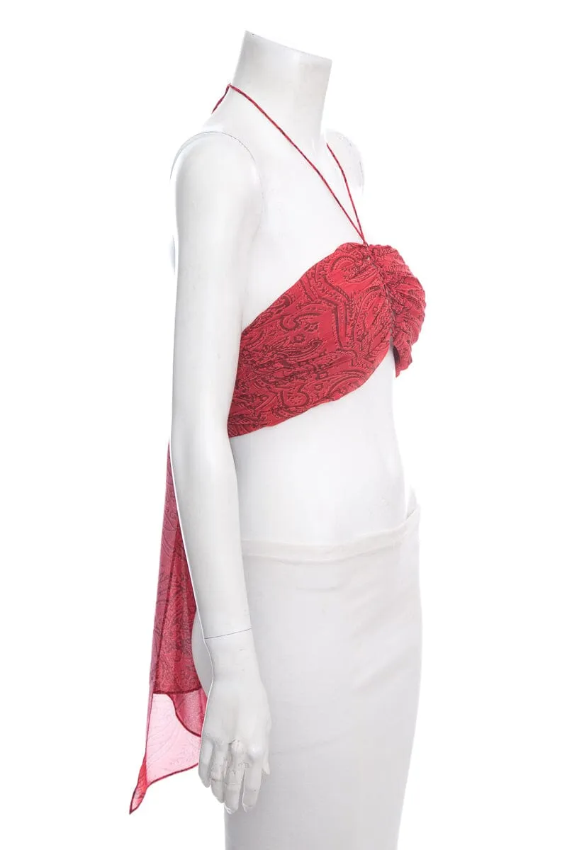 Etro Red Crop Top SZ 40 NWT