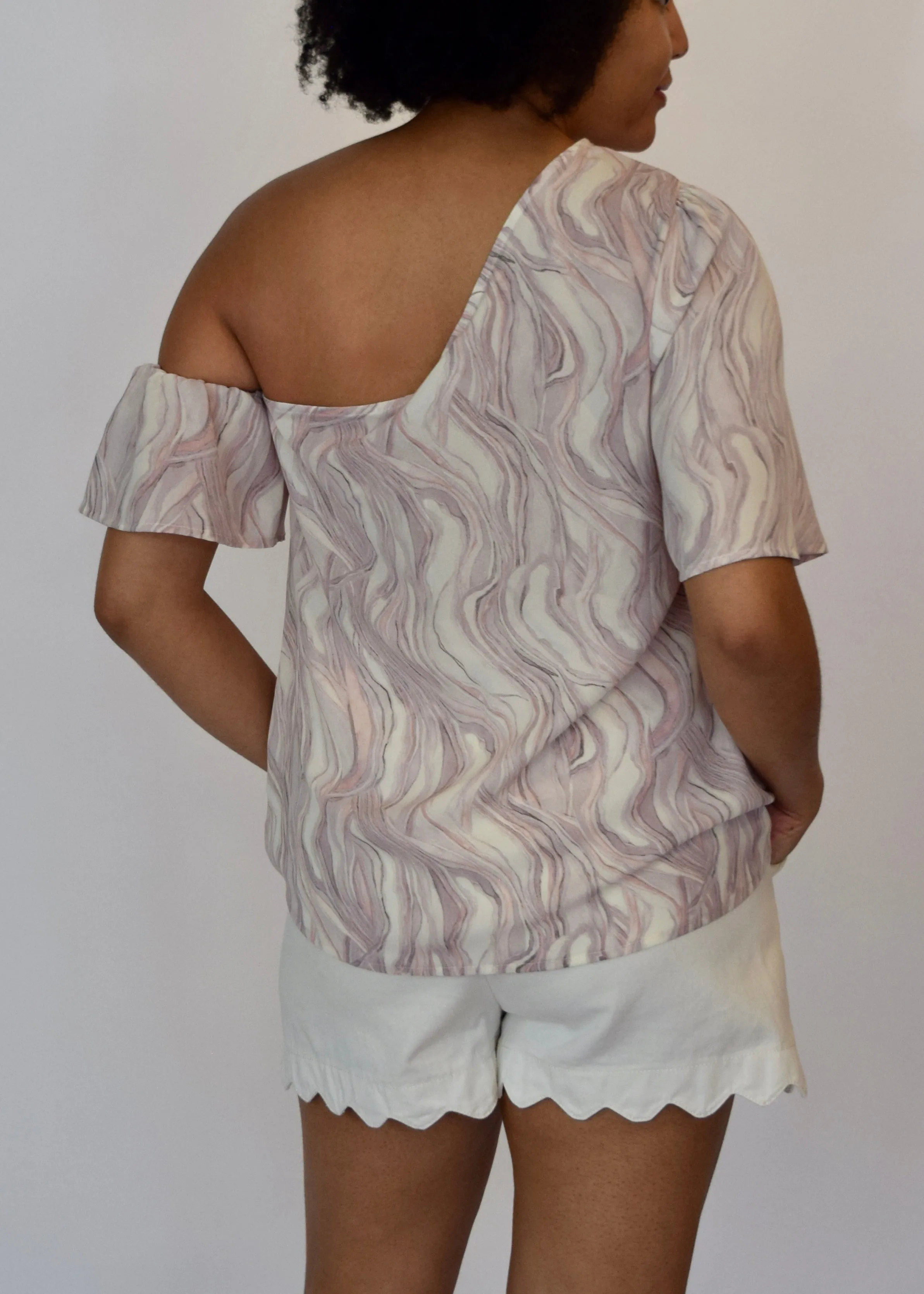 Faith Marble Off Shoulder Top