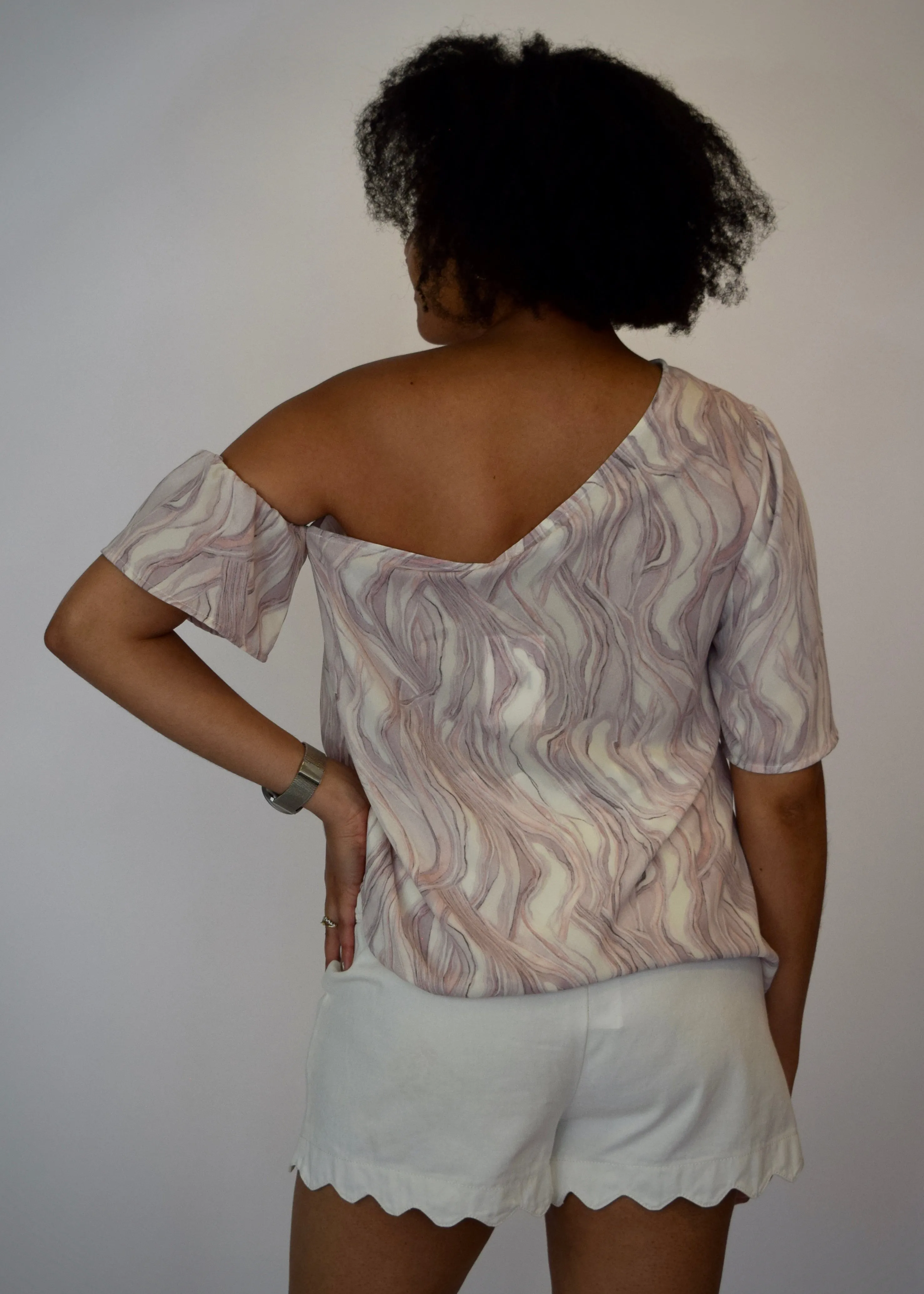 Faith Marble Off Shoulder Top