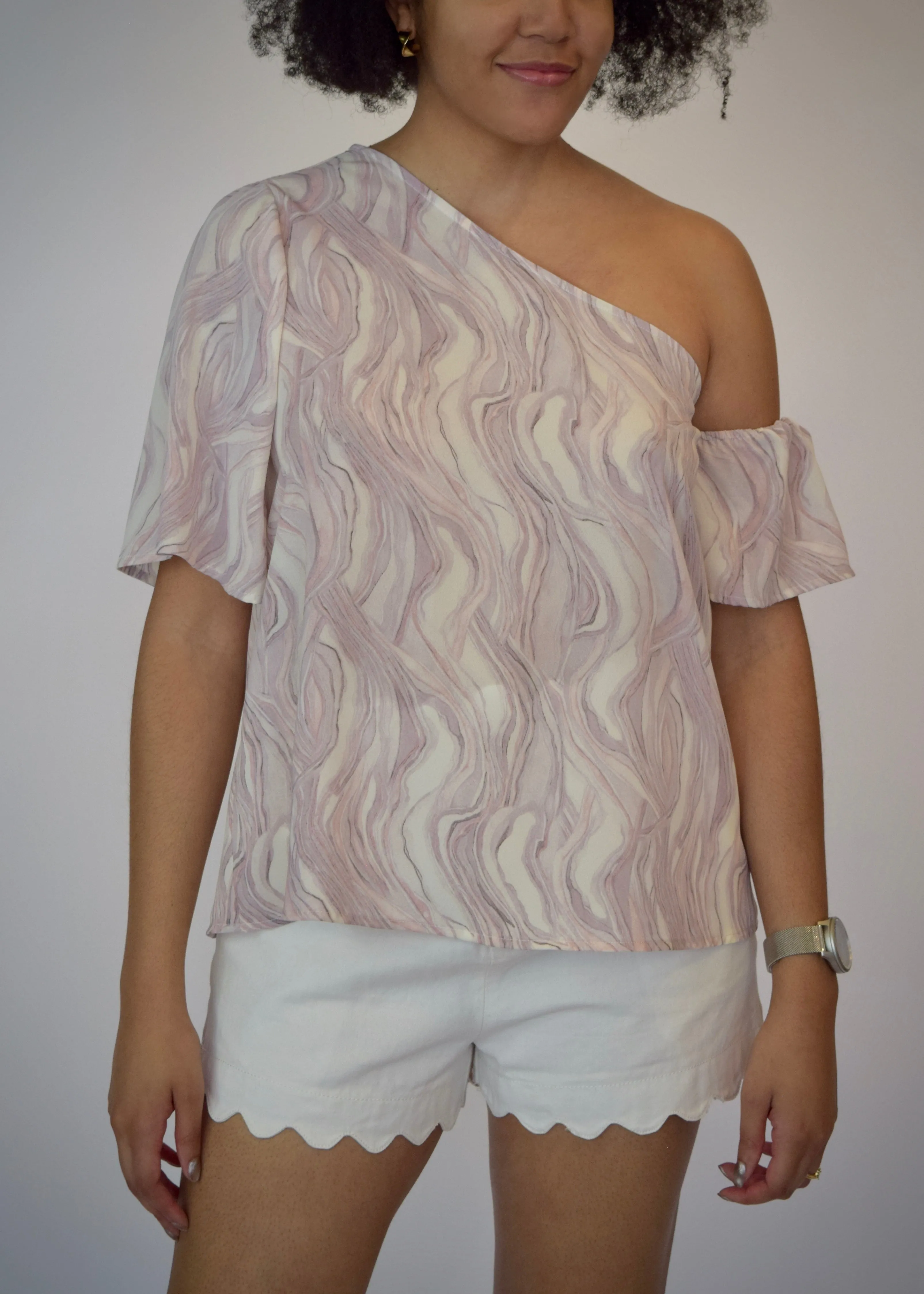 Faith Marble Off Shoulder Top