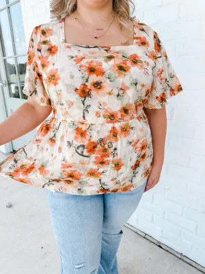 Fall Floral Blouse (PLUS)