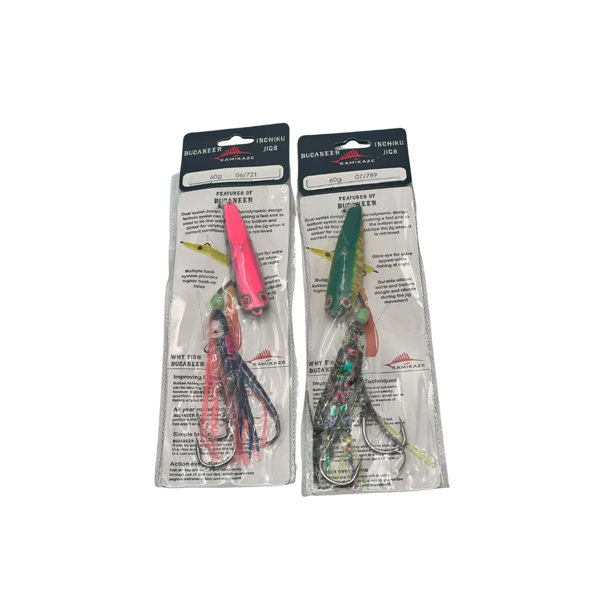 Fishing Pirate Knife Jigs - Kamikaze Buccaneer - Twin Packs