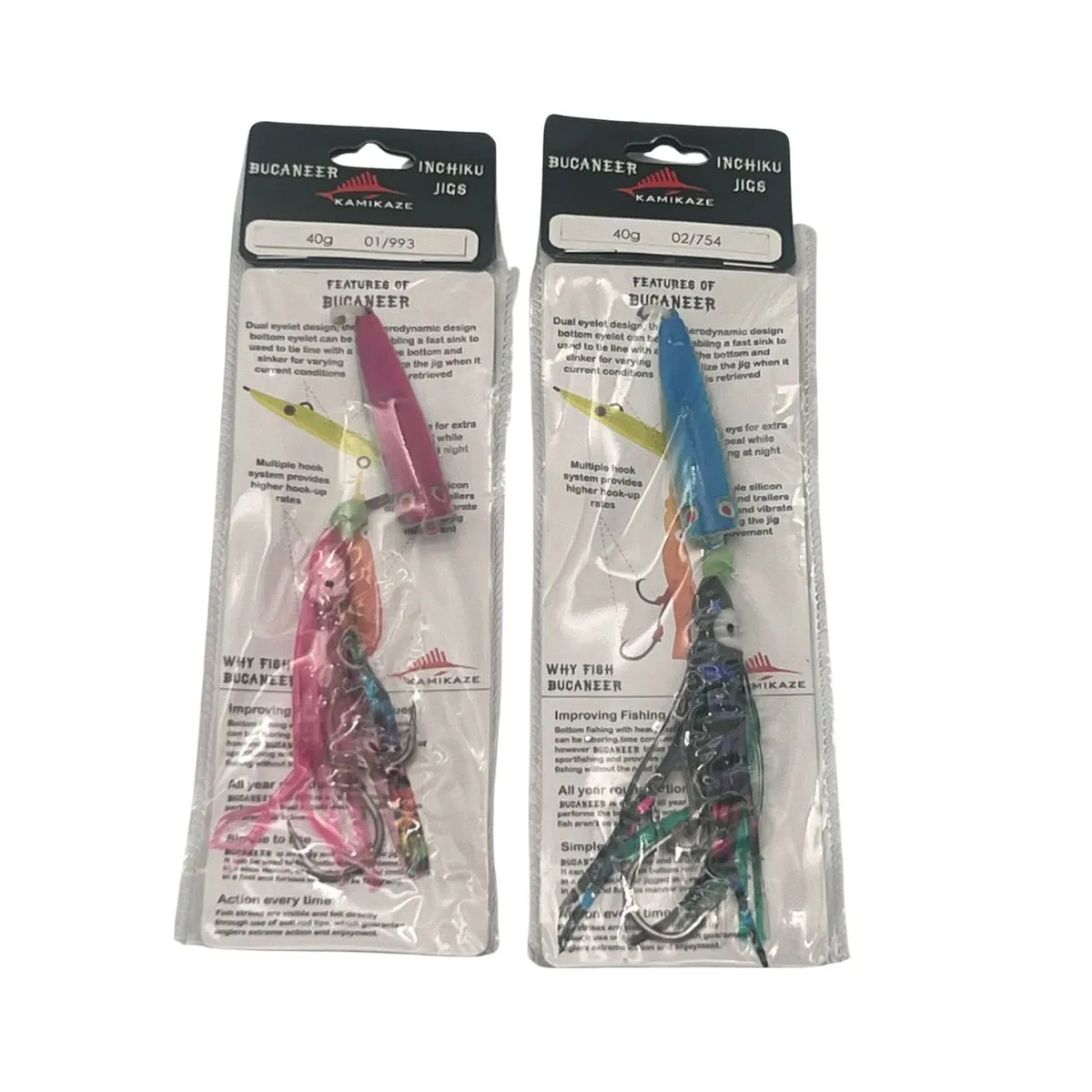 Fishing Pirate Knife Jigs - Kamikaze Buccaneer - Twin Packs