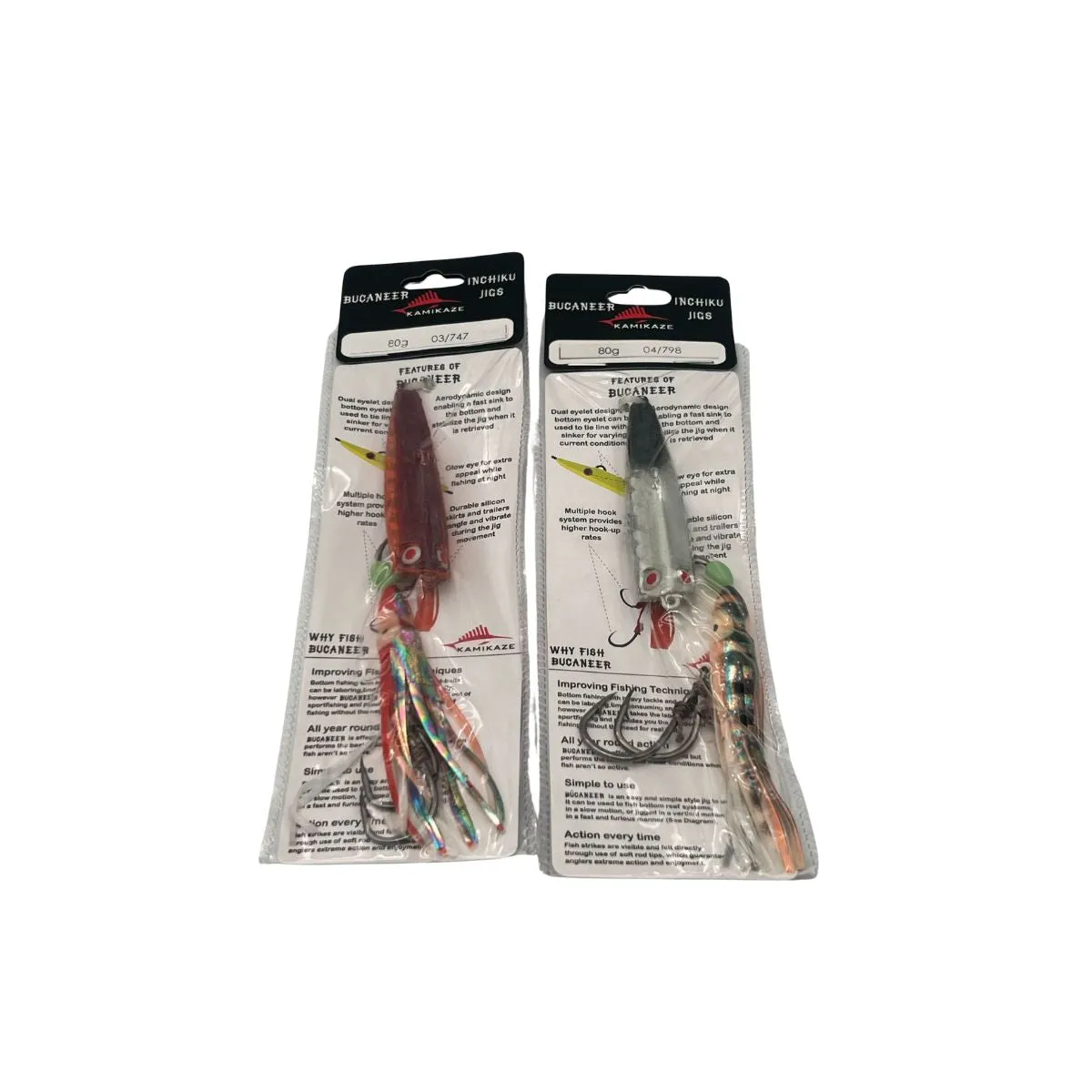 Fishing Pirate Knife Jigs - Kamikaze Buccaneer - Twin Packs