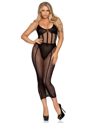 Fishnet Bodysuit and Skirt Set