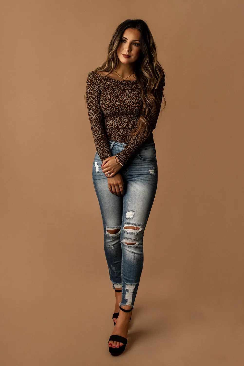 Fix You Too Off The Shoulder Top (Leopard Print)