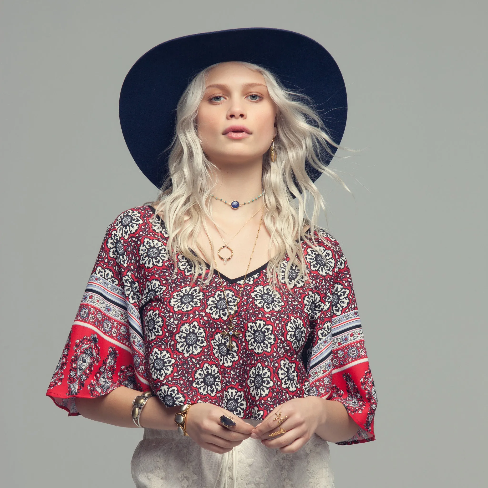 Floral Cross Back Top