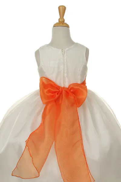Flower and Sash Organza Dress