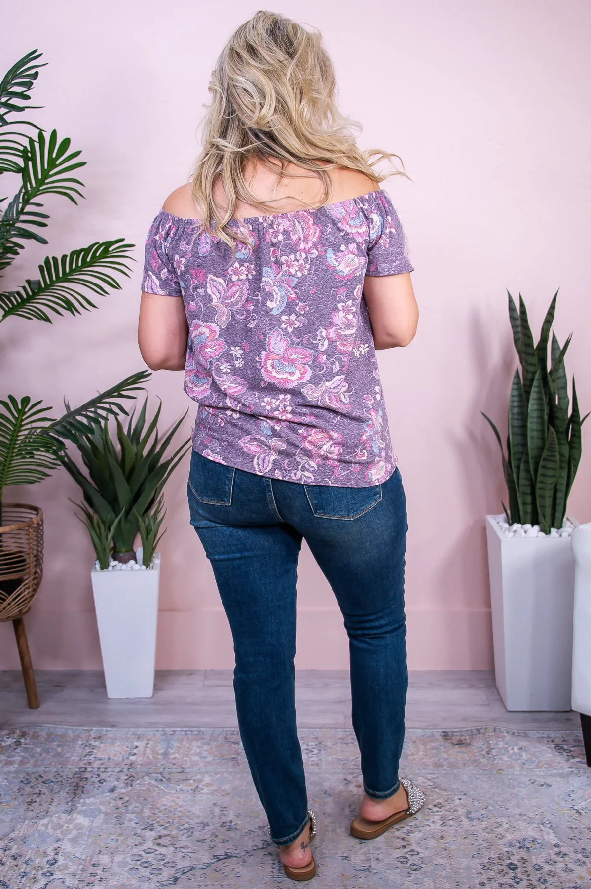 Forever In My Soul Multi Color Floral Off The Shoulder Top - T9976MU