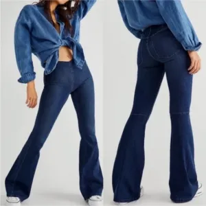 Free People Penny Pull On Kick Flare Bell Bottom Jean 30