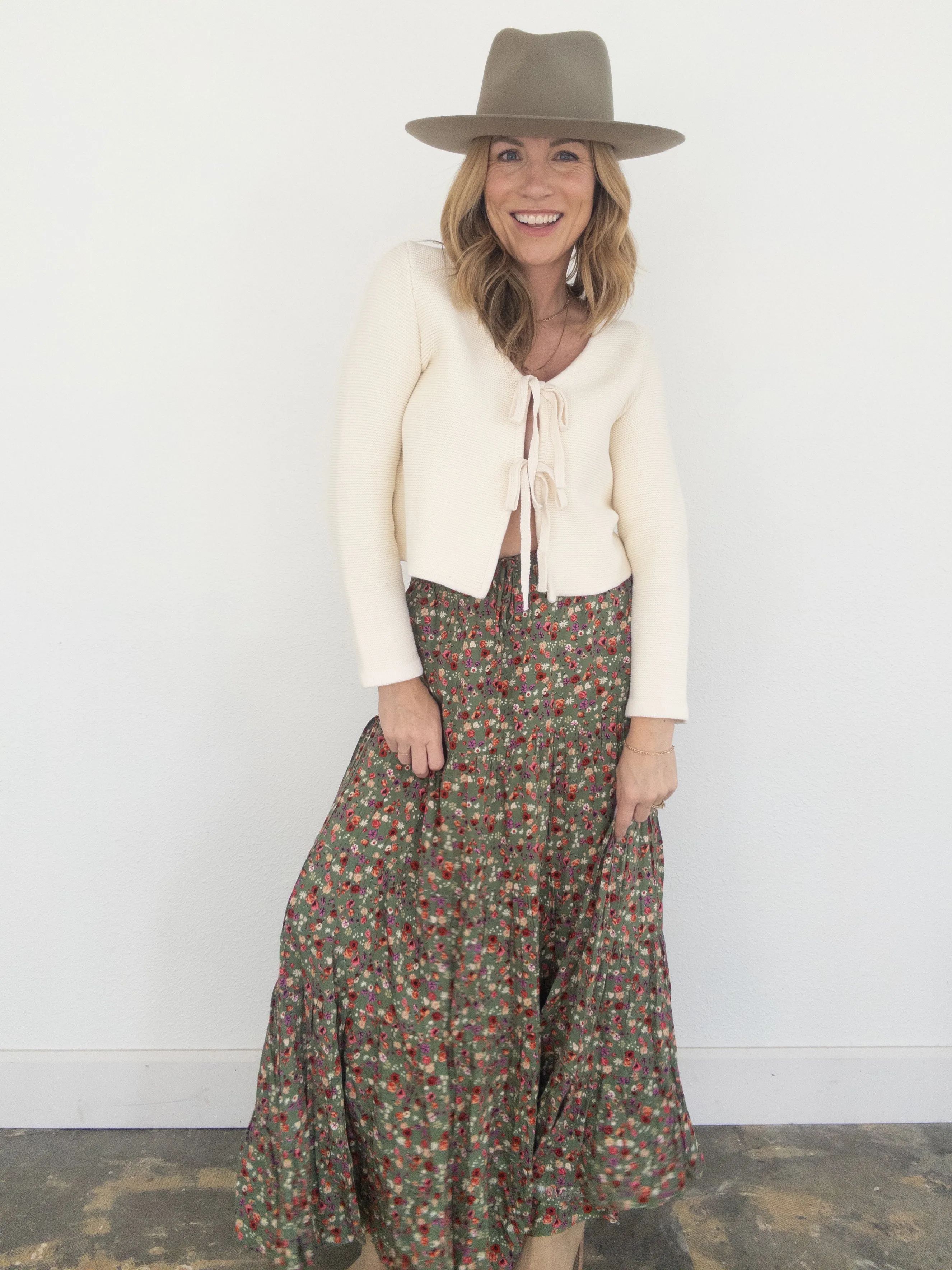 Garden Flowers Maxi Skirt