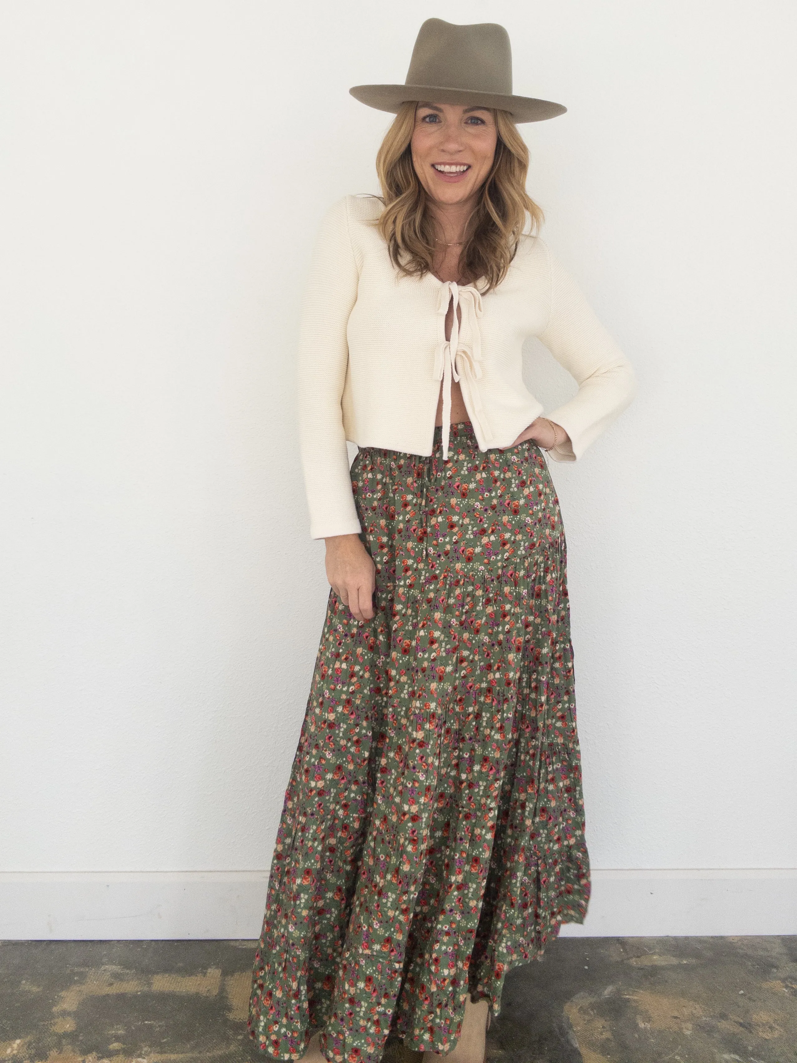 Garden Flowers Maxi Skirt