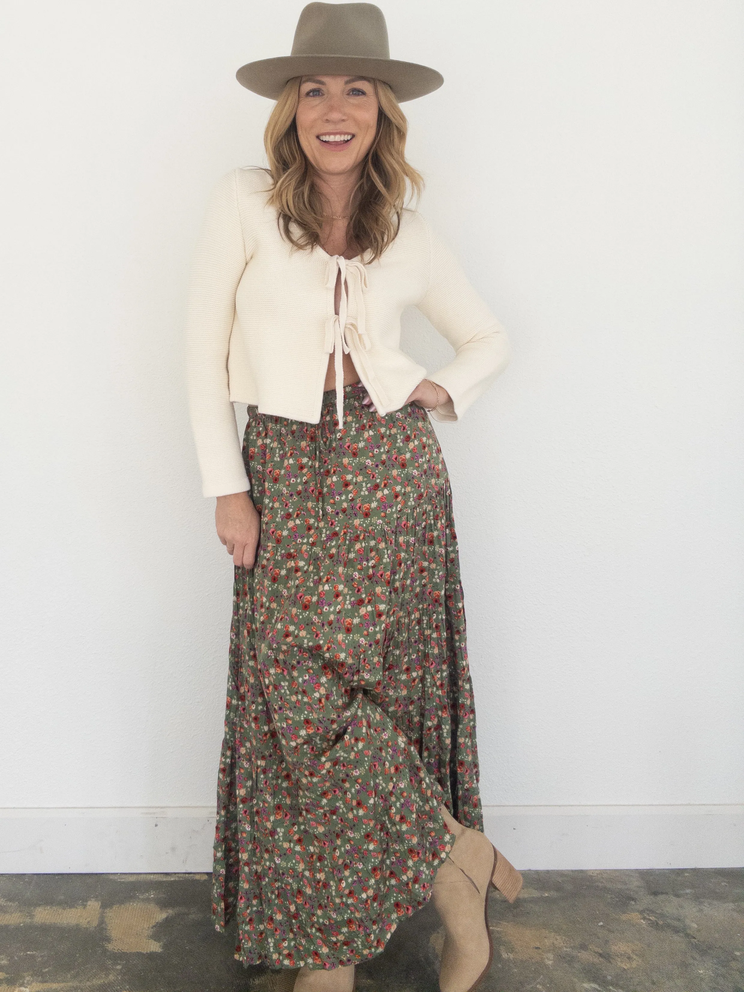 Garden Flowers Maxi Skirt