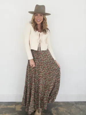 Garden Flowers Maxi Skirt