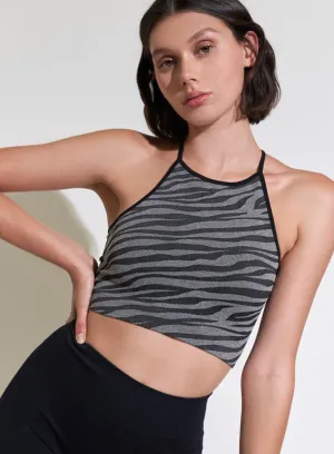 Get It Right Zebra Black Crop Top
