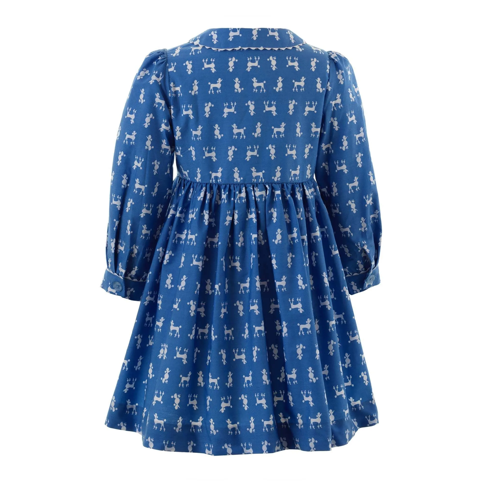 Girls Poodle Button Front Dress