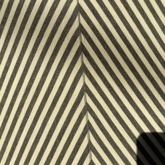 Gray White Striped Maxi Skirt