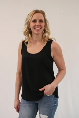 HATTIE SCOOP NECK BLOUSY TANK TOP MULTIPLE COLOR OPTIONS