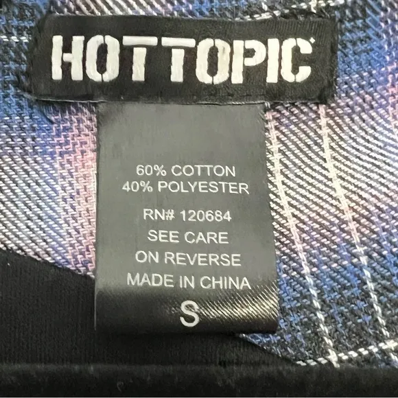Hot Topic Plaid Skater Dress Fit &amp; Flare Style w Side Cutouts and Pockets J SM