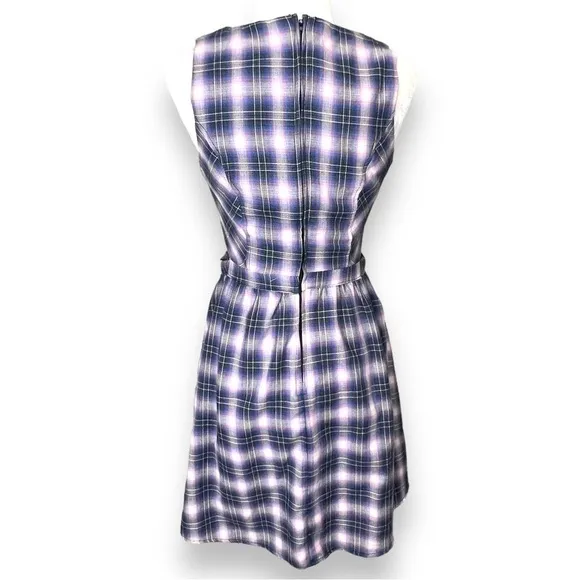 Hot Topic Plaid Skater Dress Fit &amp; Flare Style w Side Cutouts and Pockets J SM