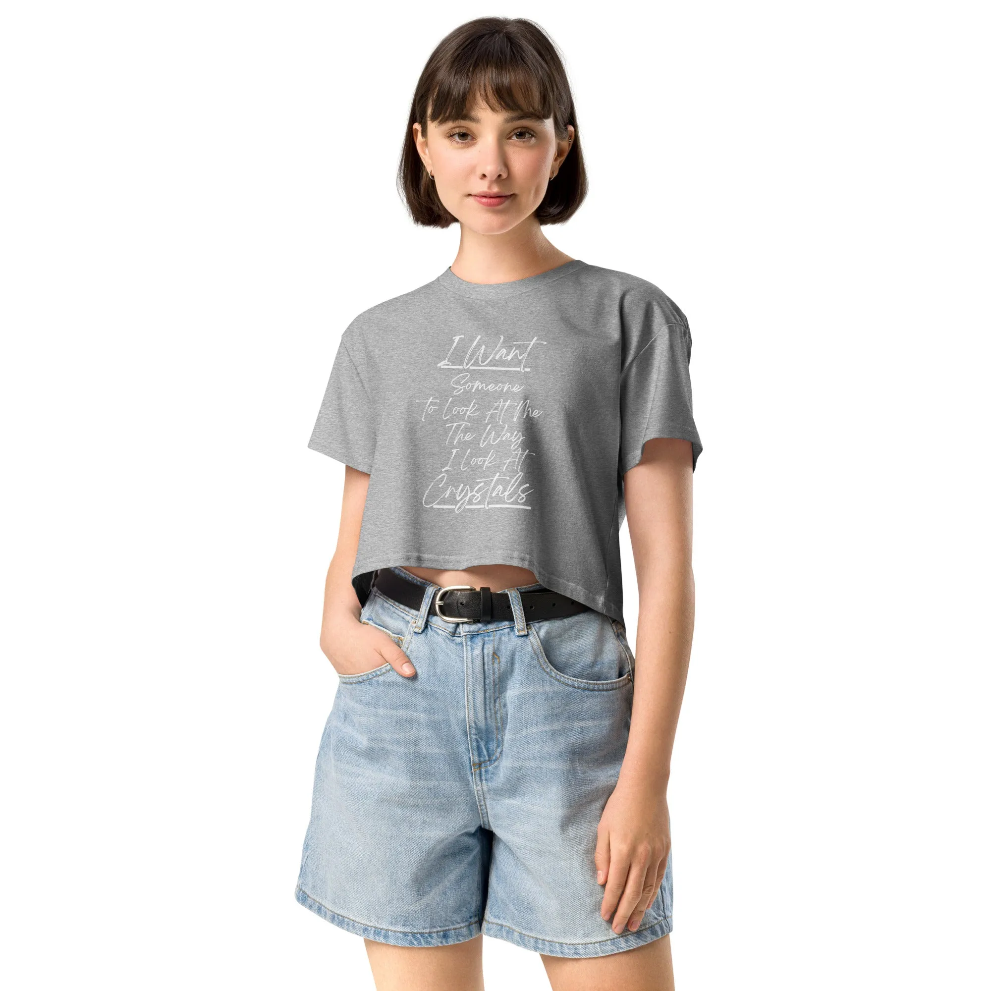 I Want Crystals - Women’s crop top