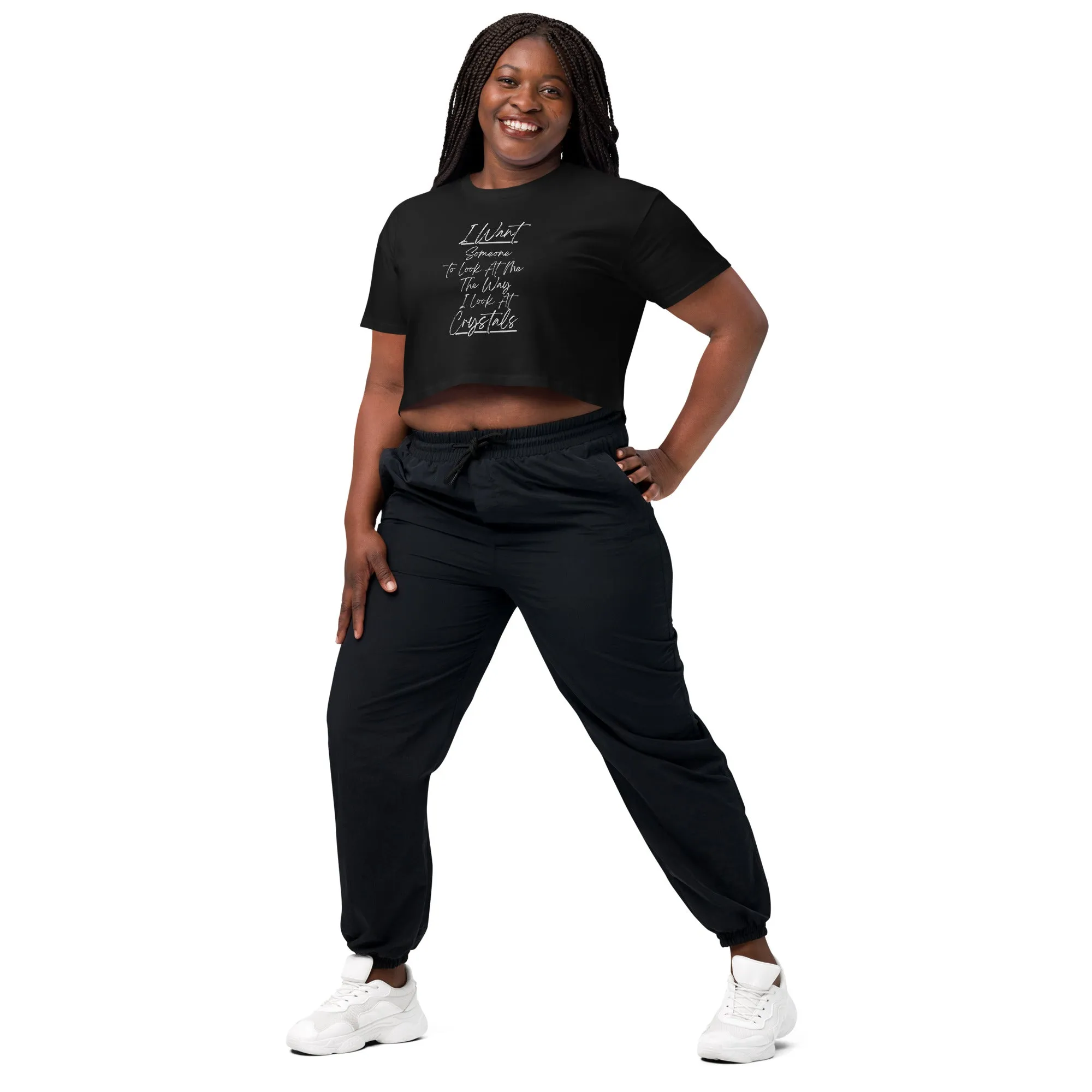 I Want Crystals - Women’s crop top