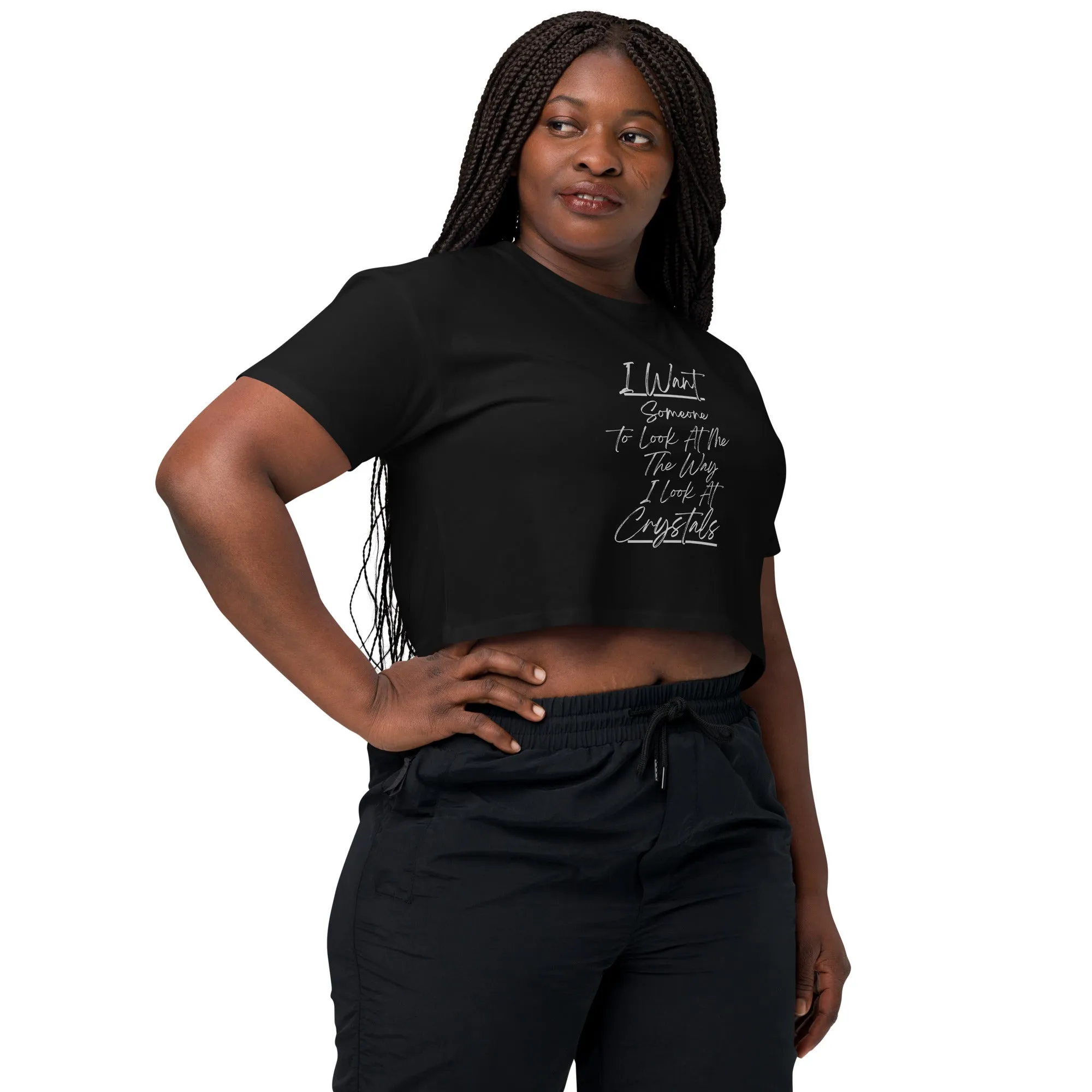 I Want Crystals - Women’s crop top