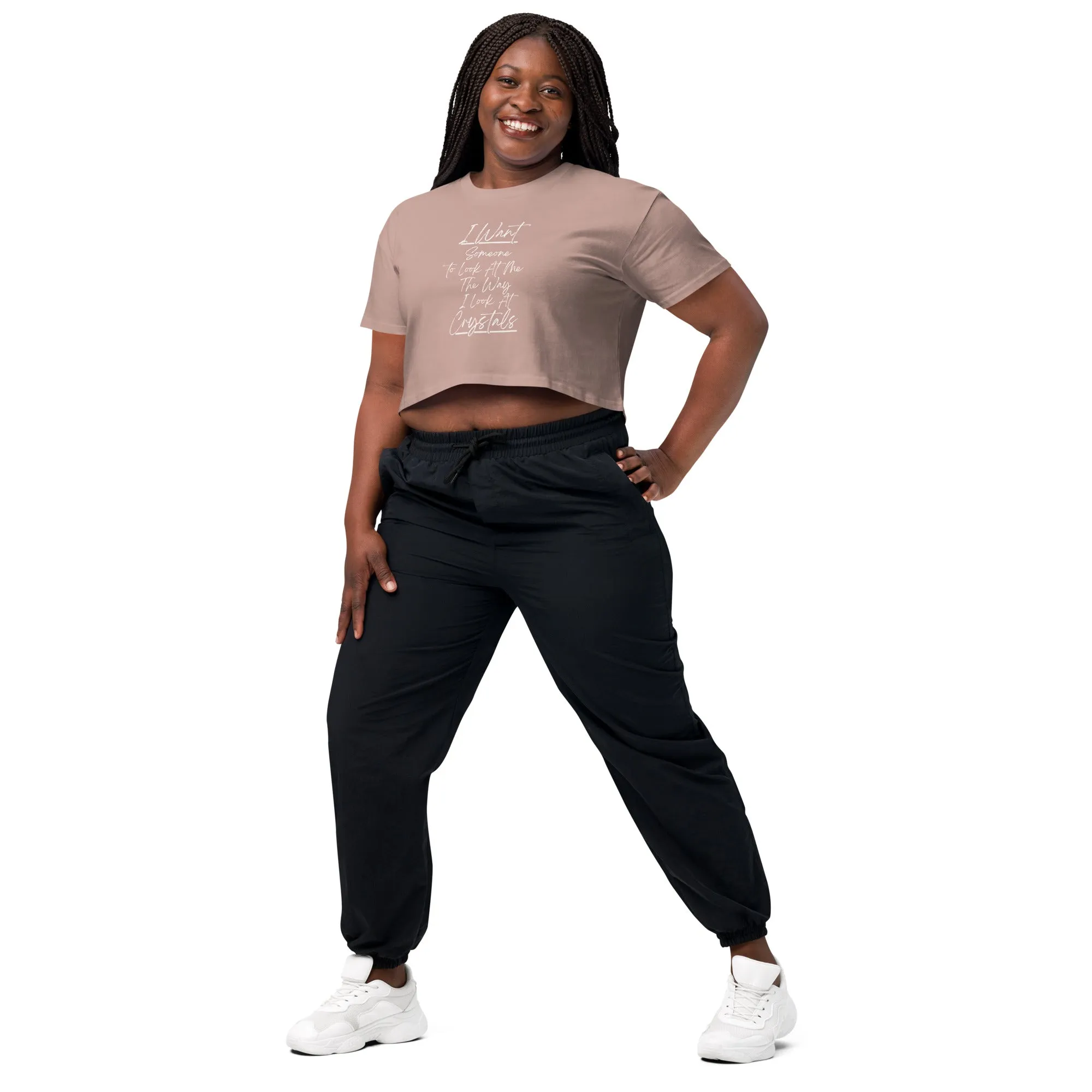 I Want Crystals - Women’s crop top