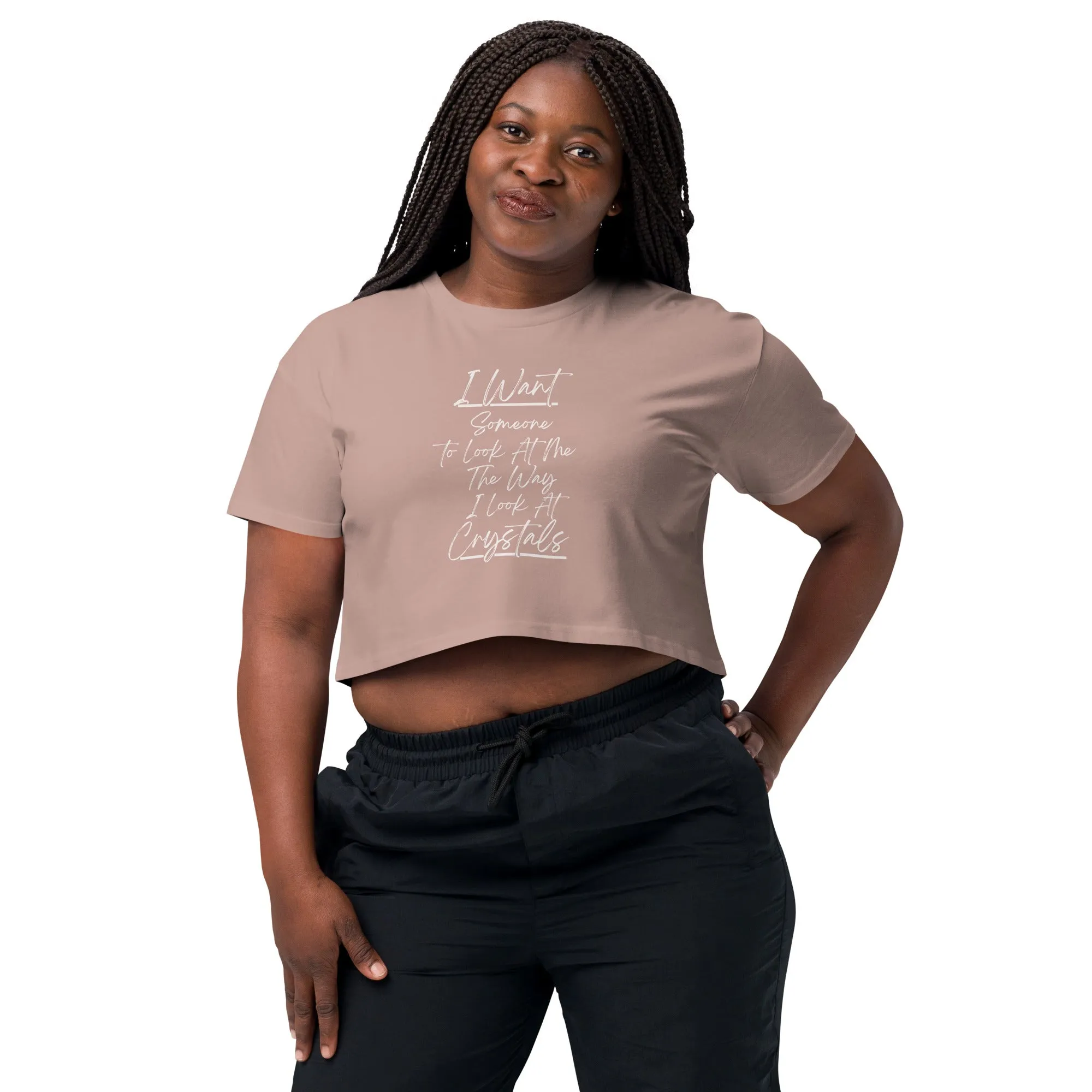 I Want Crystals - Women’s crop top