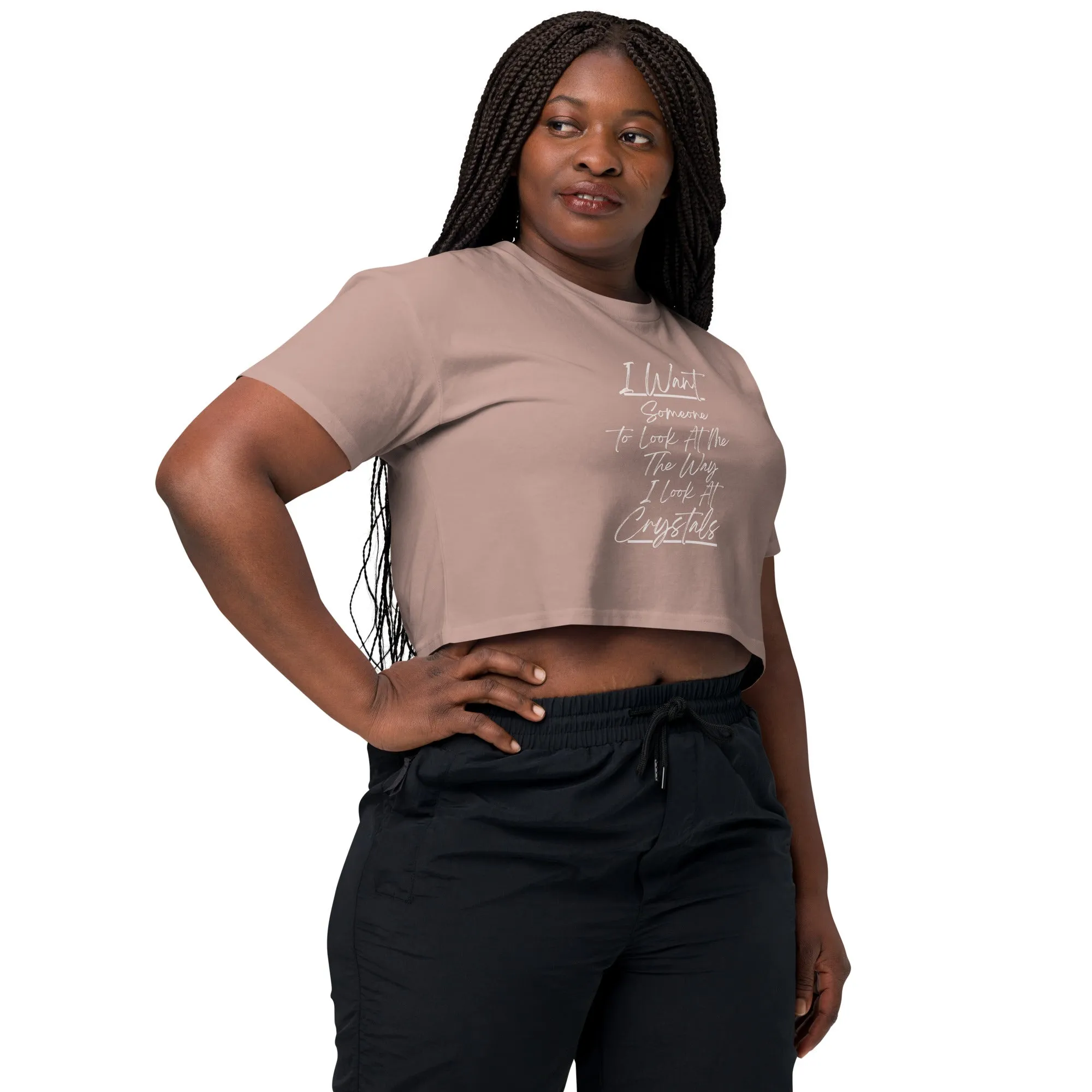 I Want Crystals - Women’s crop top