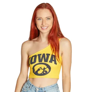 Iowa Hawkeyes Yellow One Shoulder Top