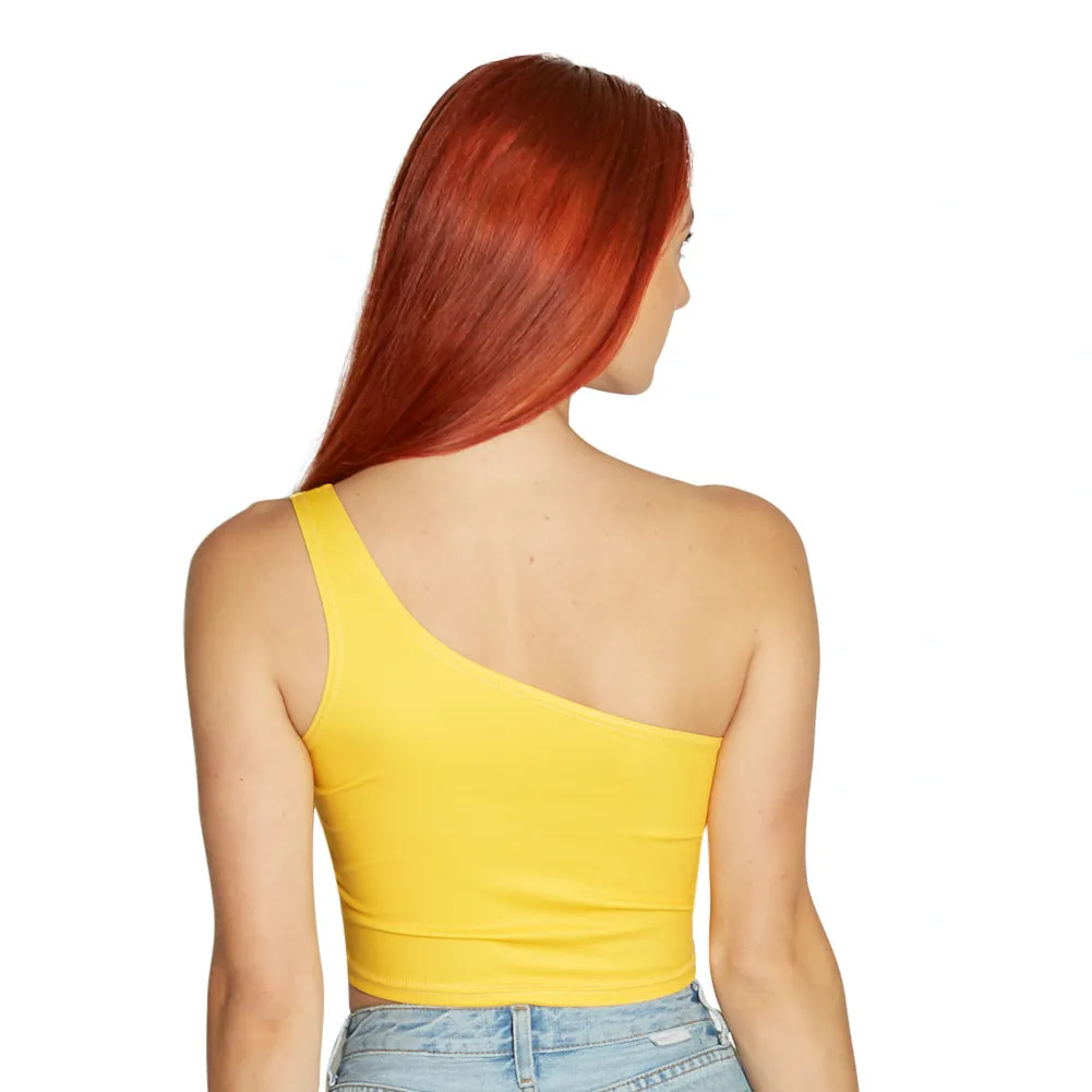 Iowa Hawkeyes Yellow One Shoulder Top