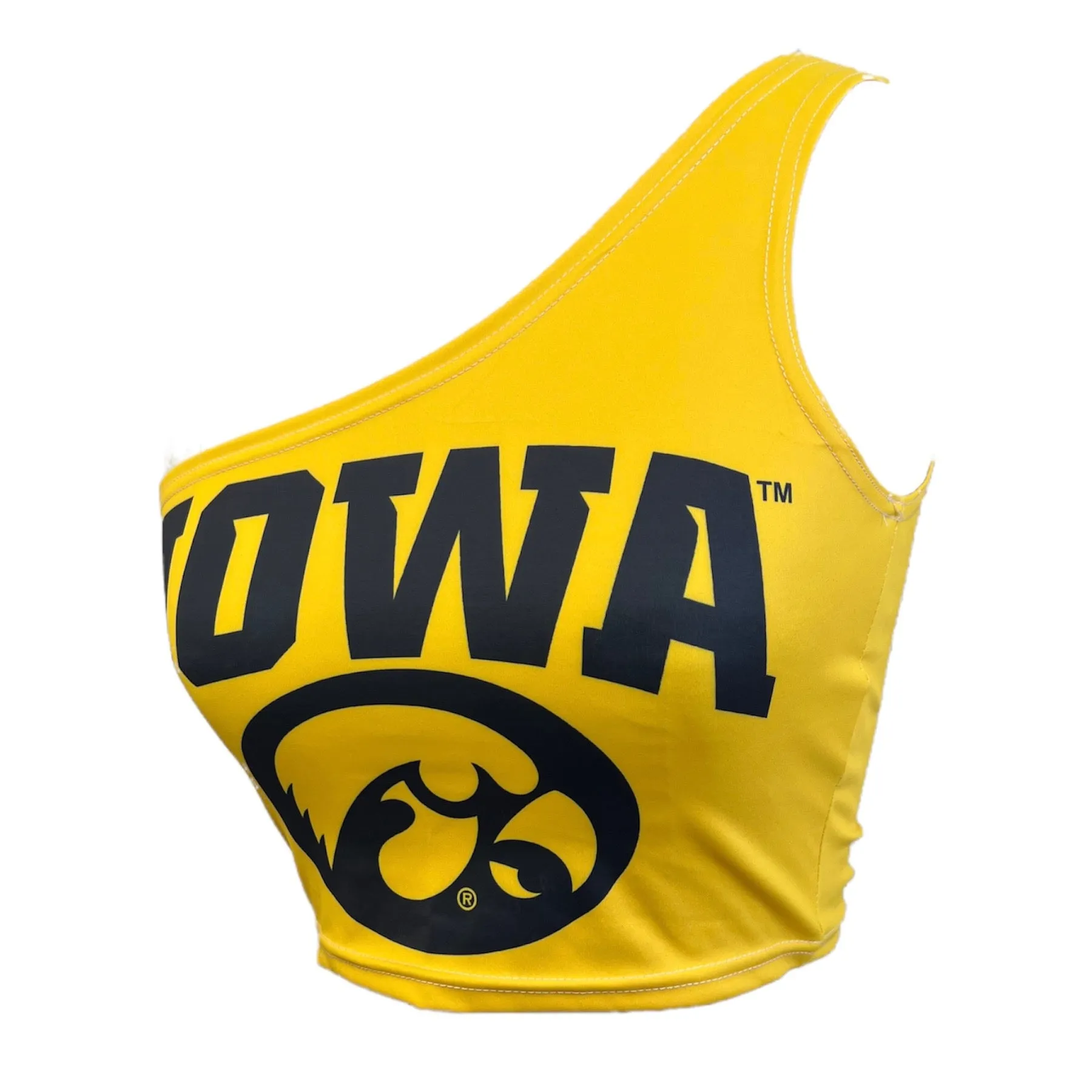 Iowa Hawkeyes Yellow One Shoulder Top